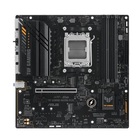 Asus | TUF GAMING A620M-PLUS | Processor family AMD | Processor socket AM5 | DDR5 DIMM | Memory slots 4 | Supported hard disk dr
